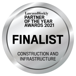 FINALIST - Construction and Infrastructure Partner of the Year (Sharné Lategan) - Lawyers Weekly Partner of the Year Awards 2021