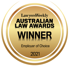 WINNER - Employer of Choice - Lawyers Weekly Australian Law Awards 2021