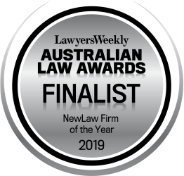 FINALIST - 'NewLaw' Firm of the Year - Lawyers Weekly Australian Law Awards 2019