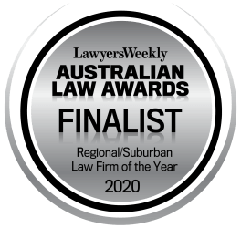 FINALIST - Regional/Suburban Law Firm of the Year - Lawyers Weekly Australian Law Awards 2020