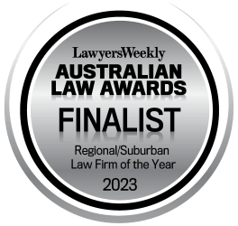 FINALIST - Regional/Suburban Firm of the Year - Lawyer's Weekly Australian Law Awards 2023