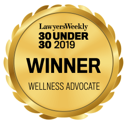 WINNER - Wellness Advocate of the Year (Peta Gray) - Lawyers Weekly 30Under30 2019